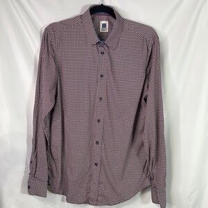 Brooklyn brigade, navy, red white hounds tooth, check, stretchy shirt